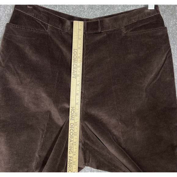 Norton Studio Wide Straight Leg Corduroy‎ Pants Womens Size 12 Brown Pockets - Picture 5 of 7